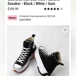 Converse Star hike black high top canvas sneaker